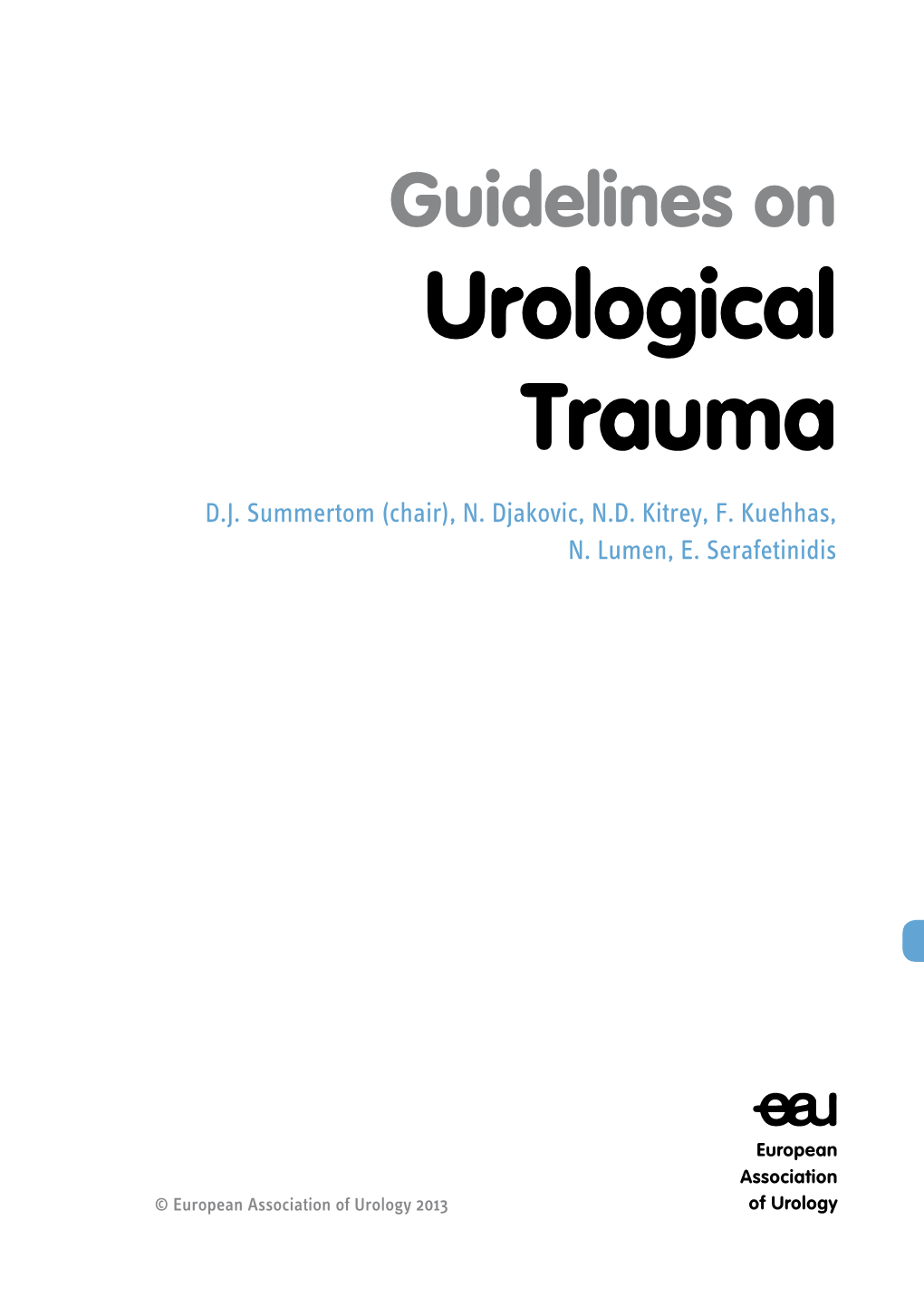 Guidelines on Urological Trauma