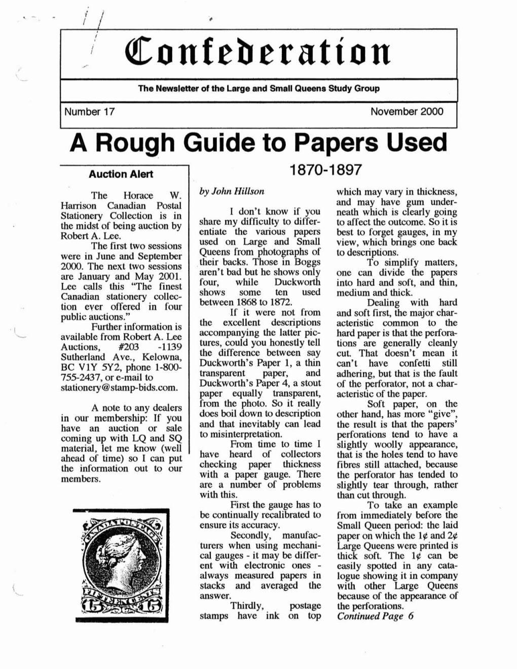 A Rough Guide to Papers Used