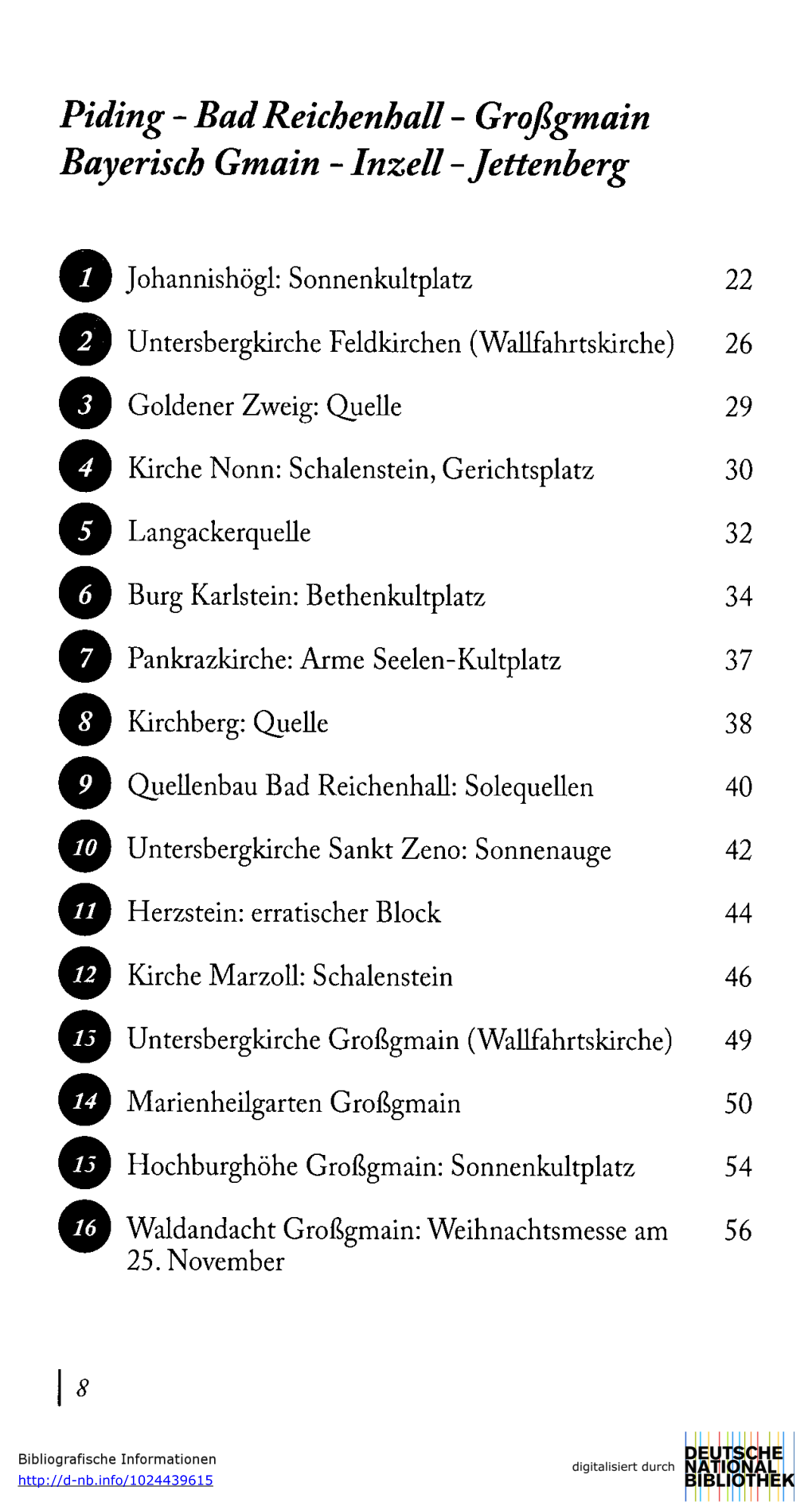 Piding - Bad Reichenhall - Großgmain Bayerisch Gmain - Inzell - Jettenberg