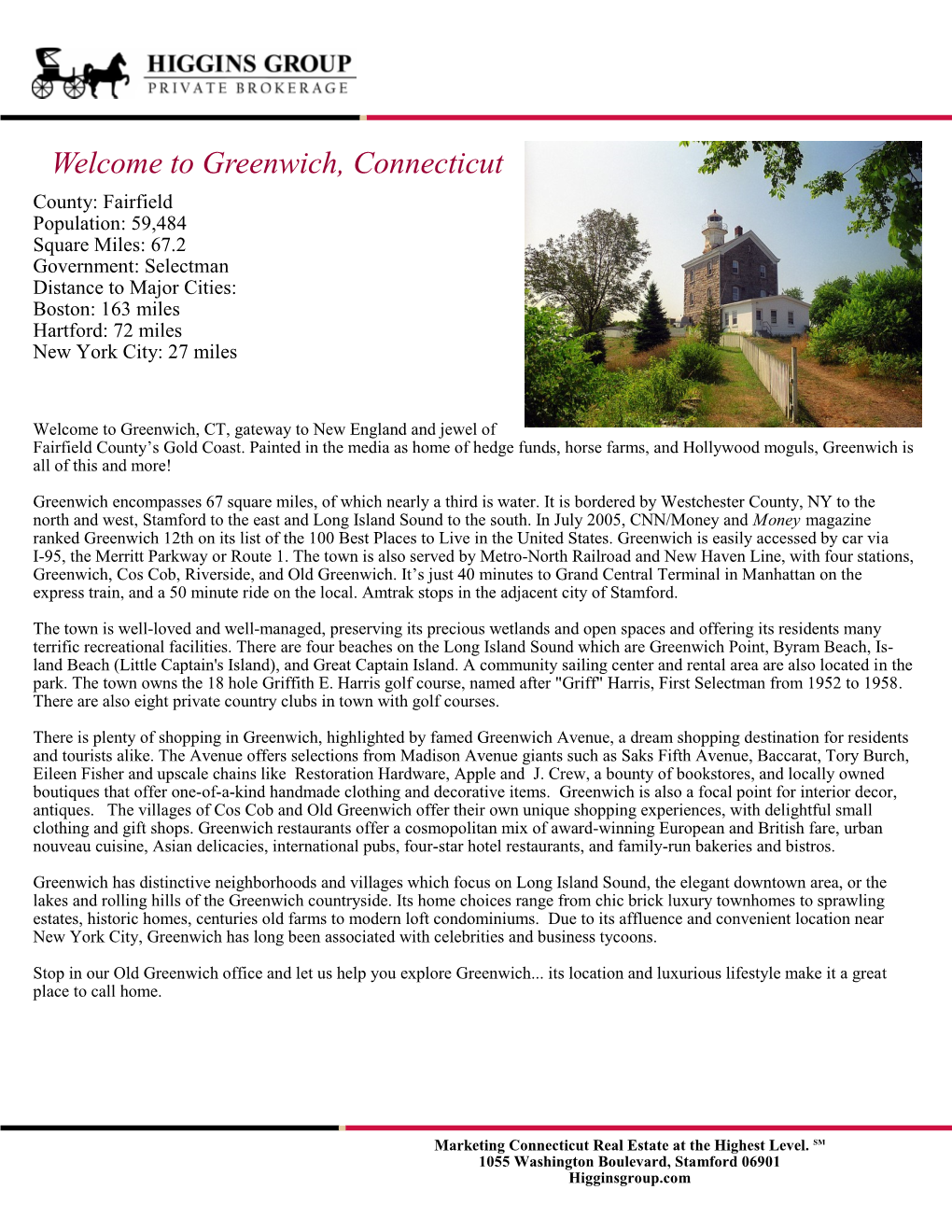 Welcome to Greenwich, Connecticut