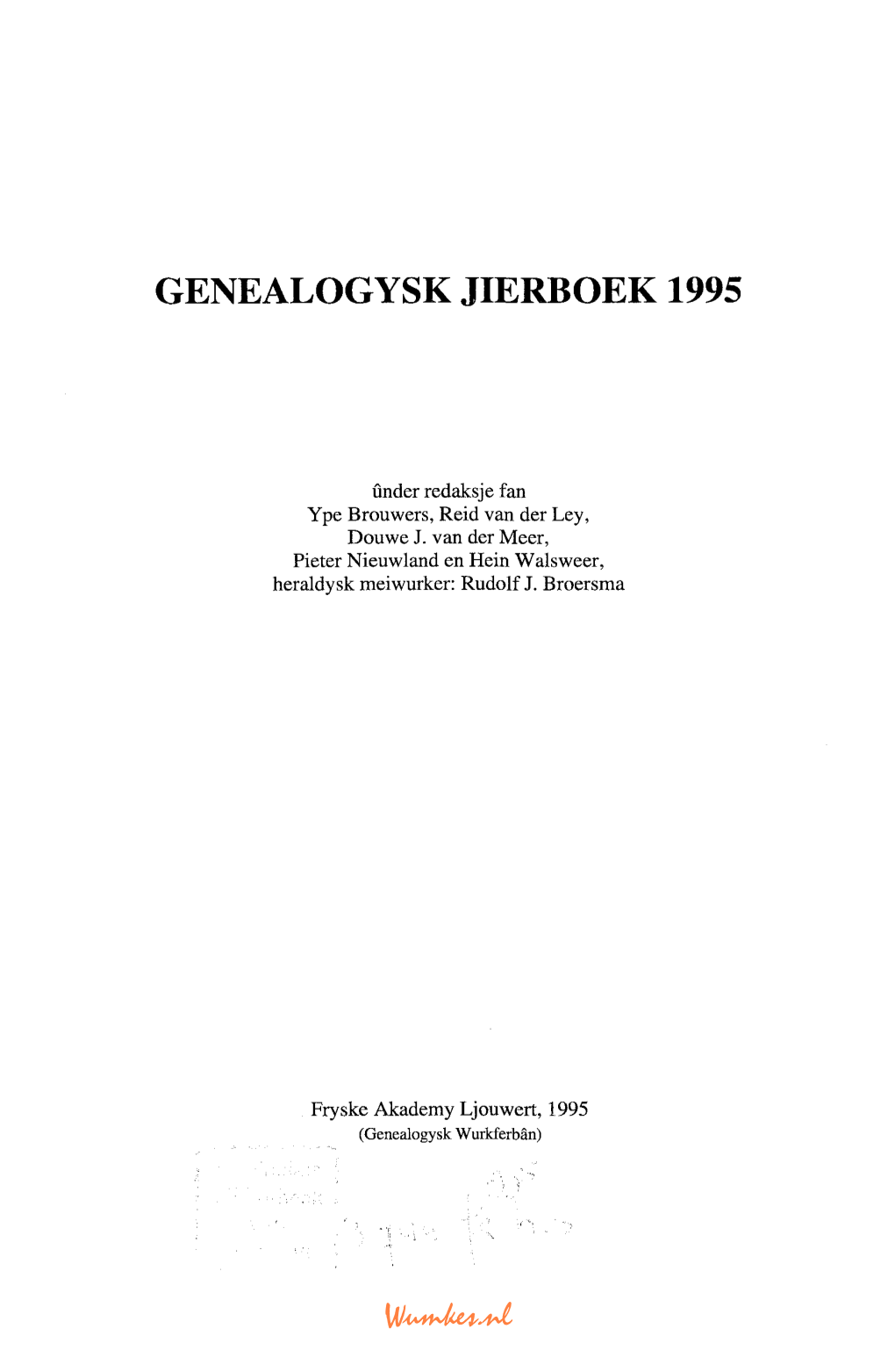 Genealogysk Jierboek 1995