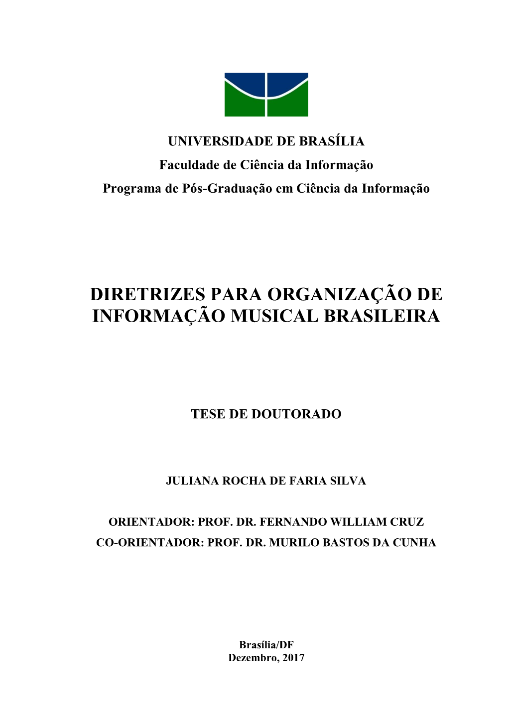Diretrizes Para Organização De Informação Musical Brasileira