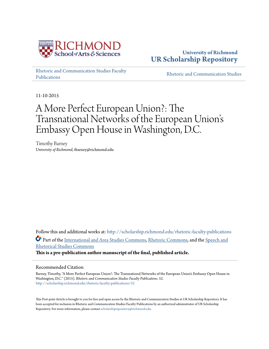 The Transnational Networks of the European Union's Embassy Open