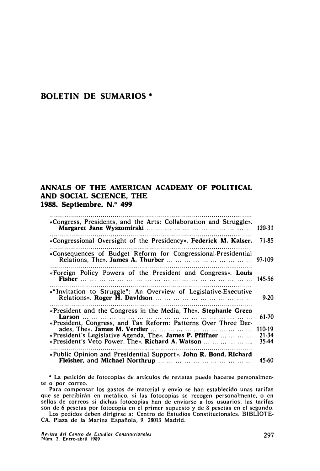 Boletín De Sumarios