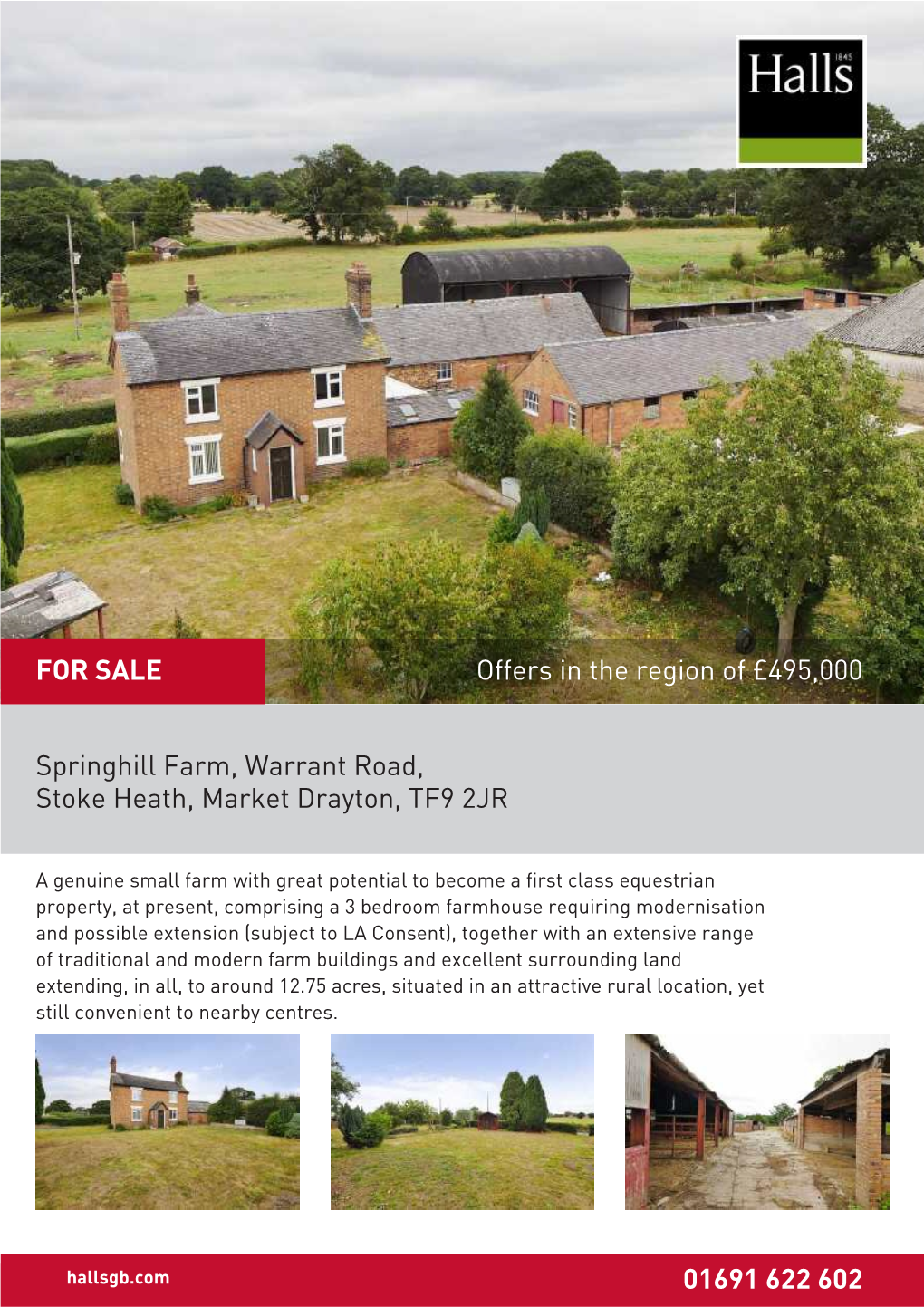 Springhill Farm, Warrant Road, Stoke Heath, Market Drayton, TF9 2JR