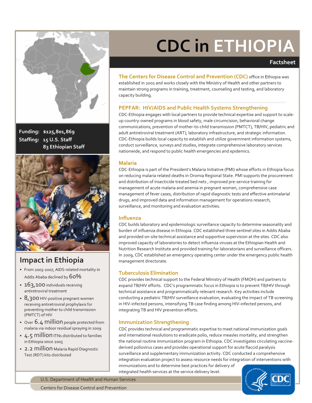 CDC in Ethiopiafactsheet Factsheet