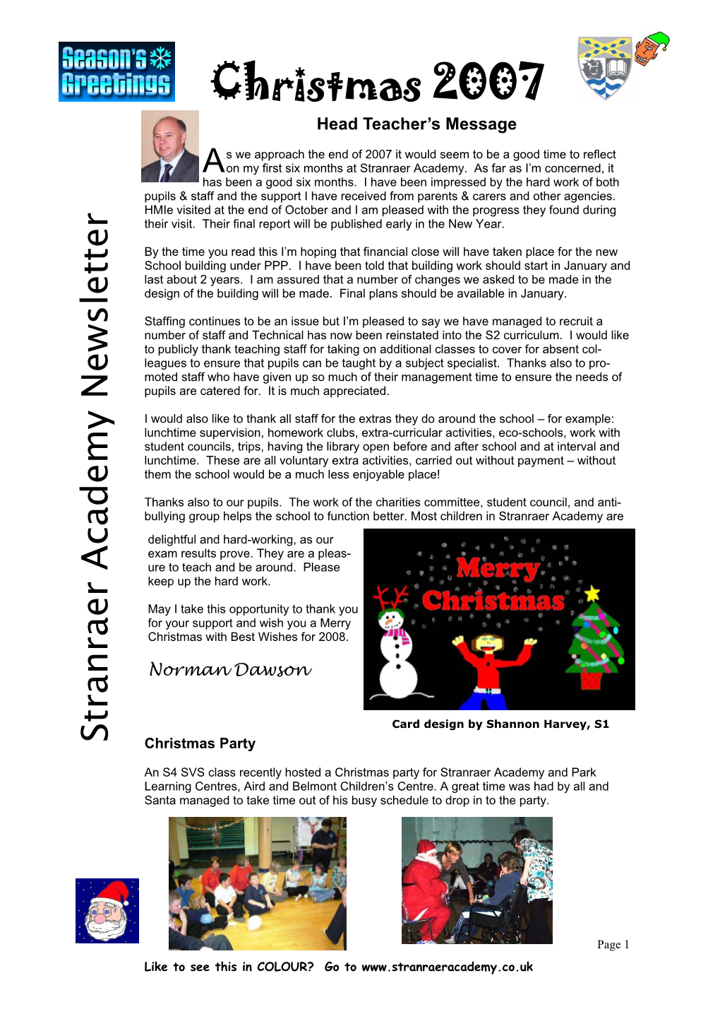 Newsletter December 2007