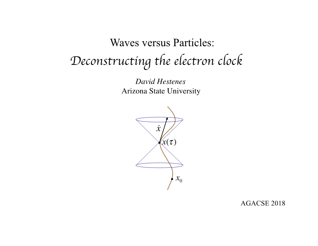 Deconstructing the Electron Clock David Hestenes Arizona State University