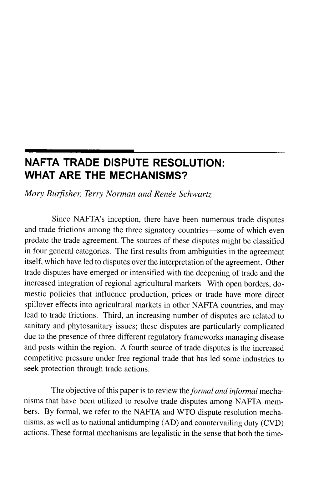 Nafta Trade Dispute Resolution: What Are the Mechanisms?