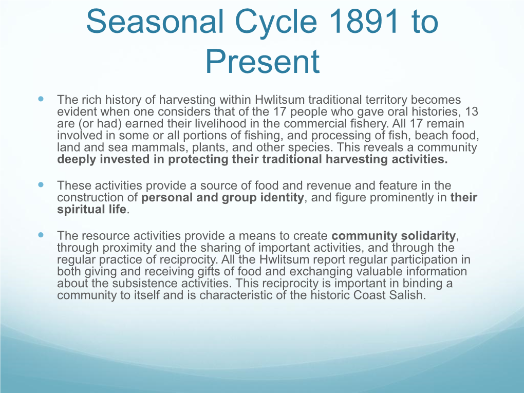 Seasonal Cycle 1891 to Present