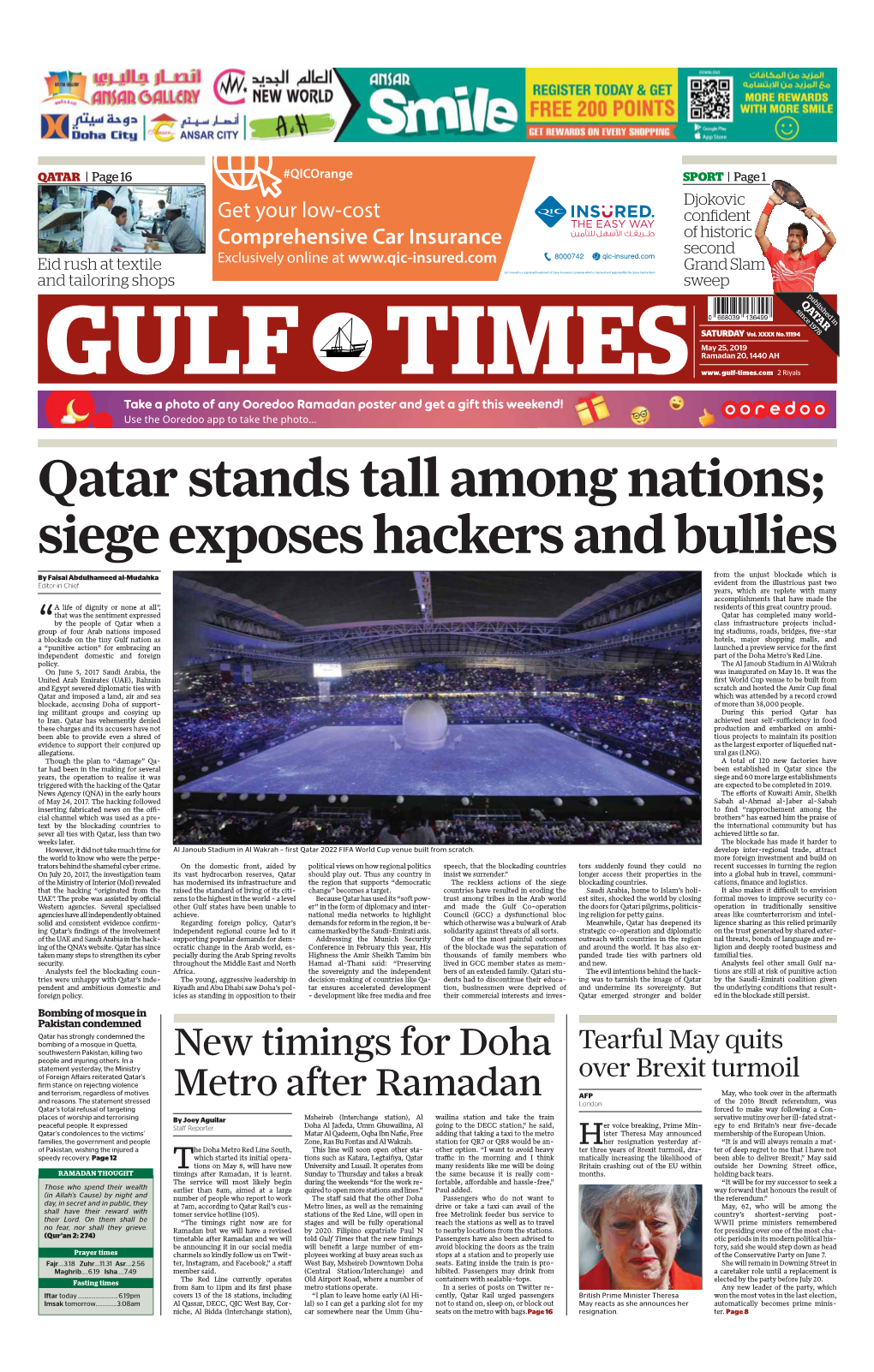 Qatar Stands Tall Among Nations; Siege Exposes Hackers and Bullies