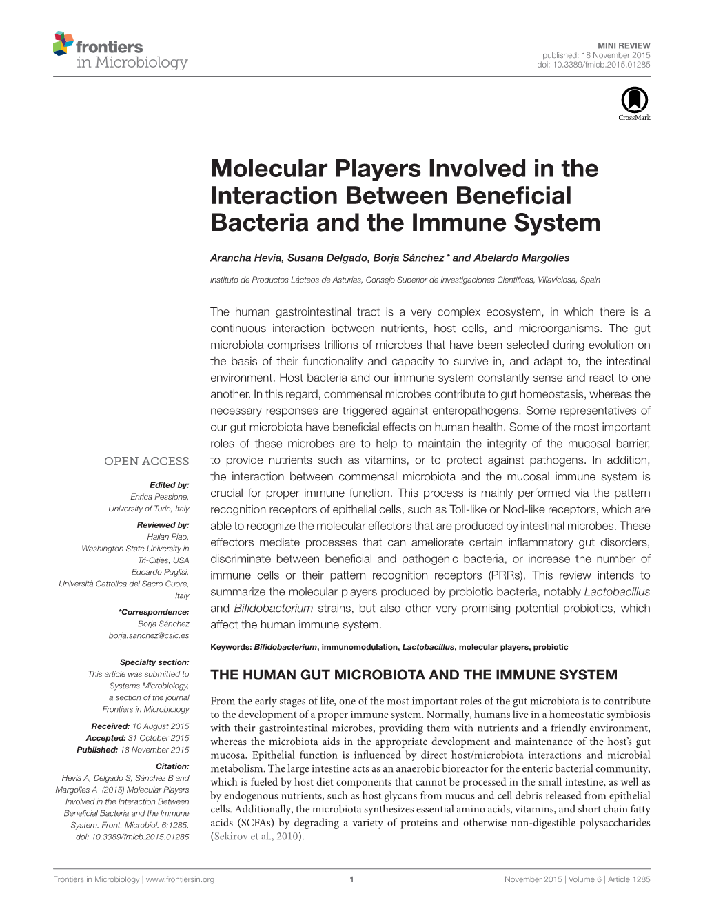 Molecular Players Involved in the Interaction Between Beneficial