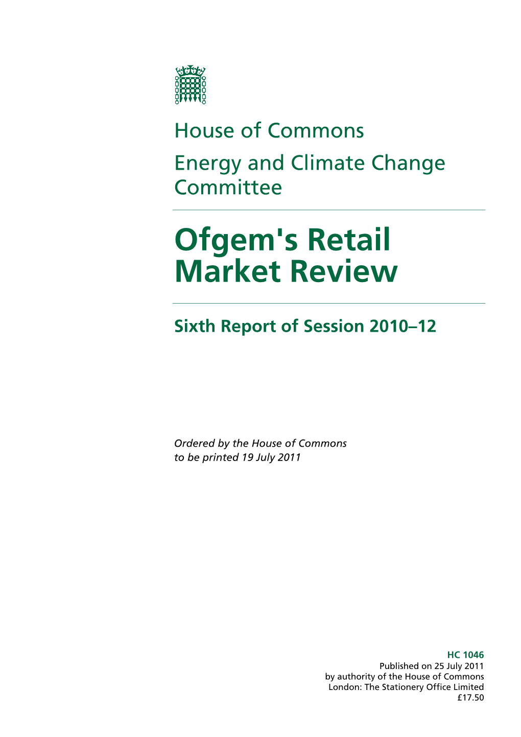 Ofgem's Retail Market Review