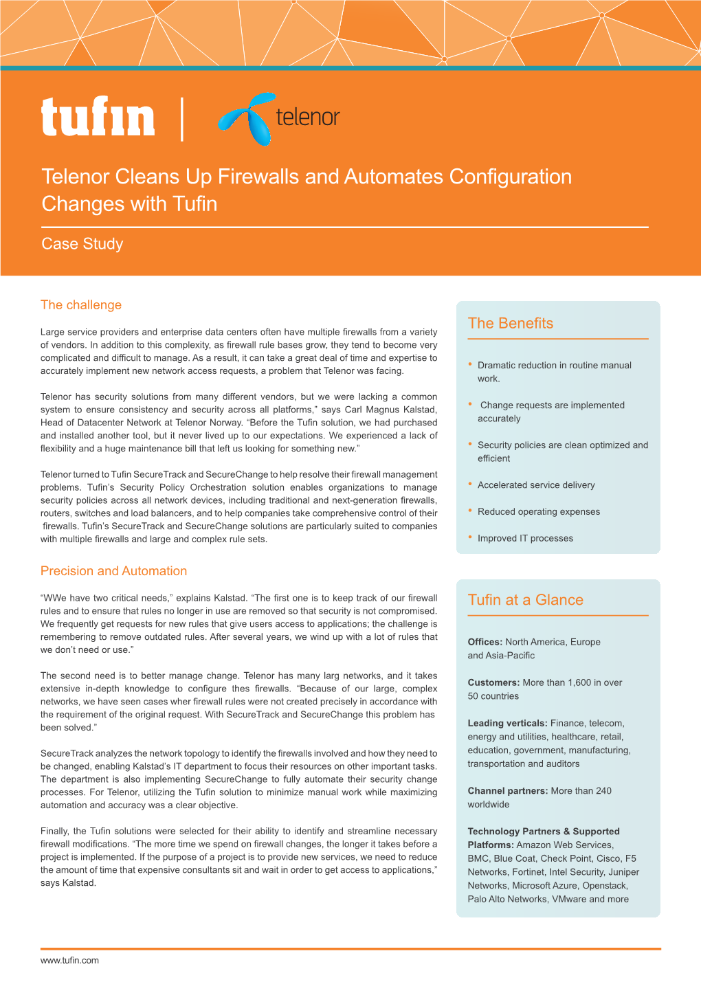 Telenor Cleans up Firewalls and Automates Configuration Changes with Tufin