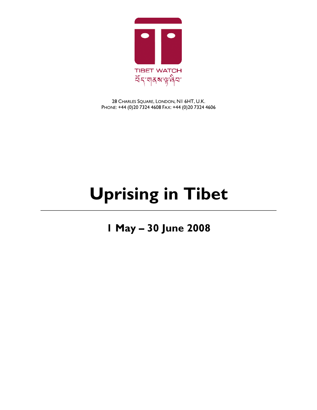 Uprising in Tibet