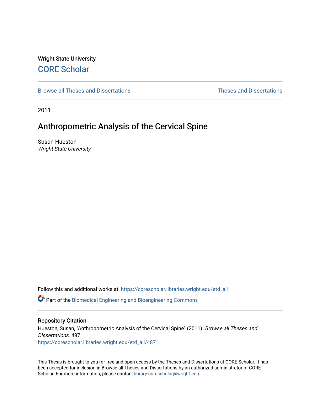 Anthropometric Analysis of the Cervical Spine