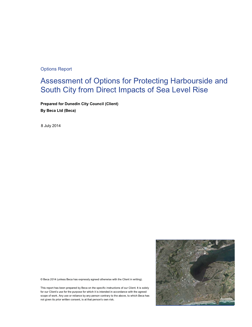 Assessment of Options for Protecting Harbourside and South City from Direct Impacts of Sea Level Rise