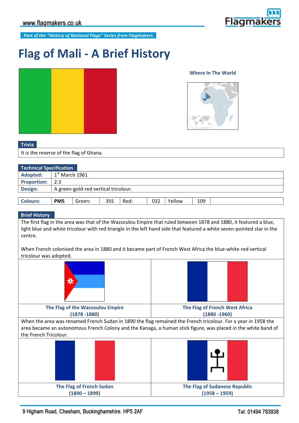 Flag of Mali - a Brief History