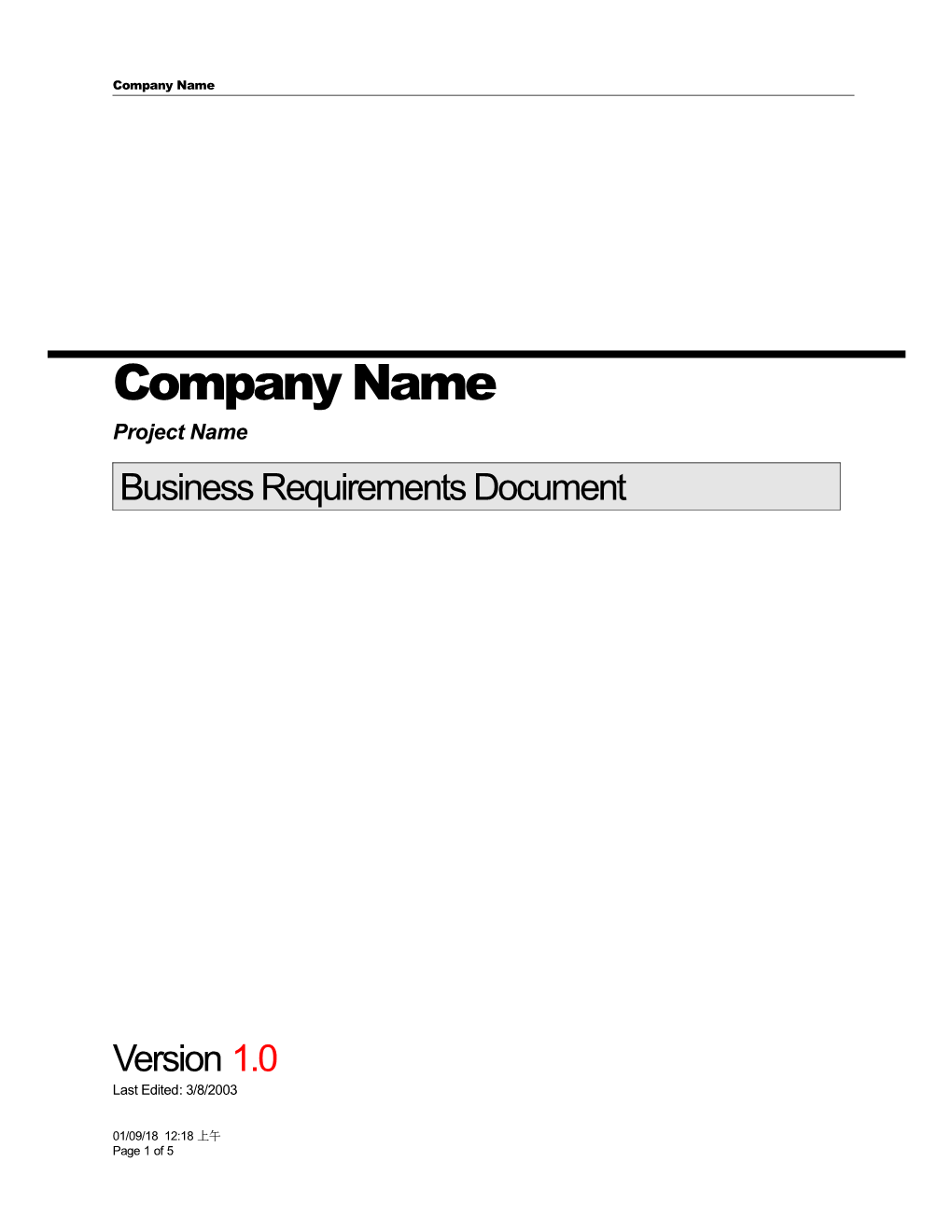 Technical Document Template