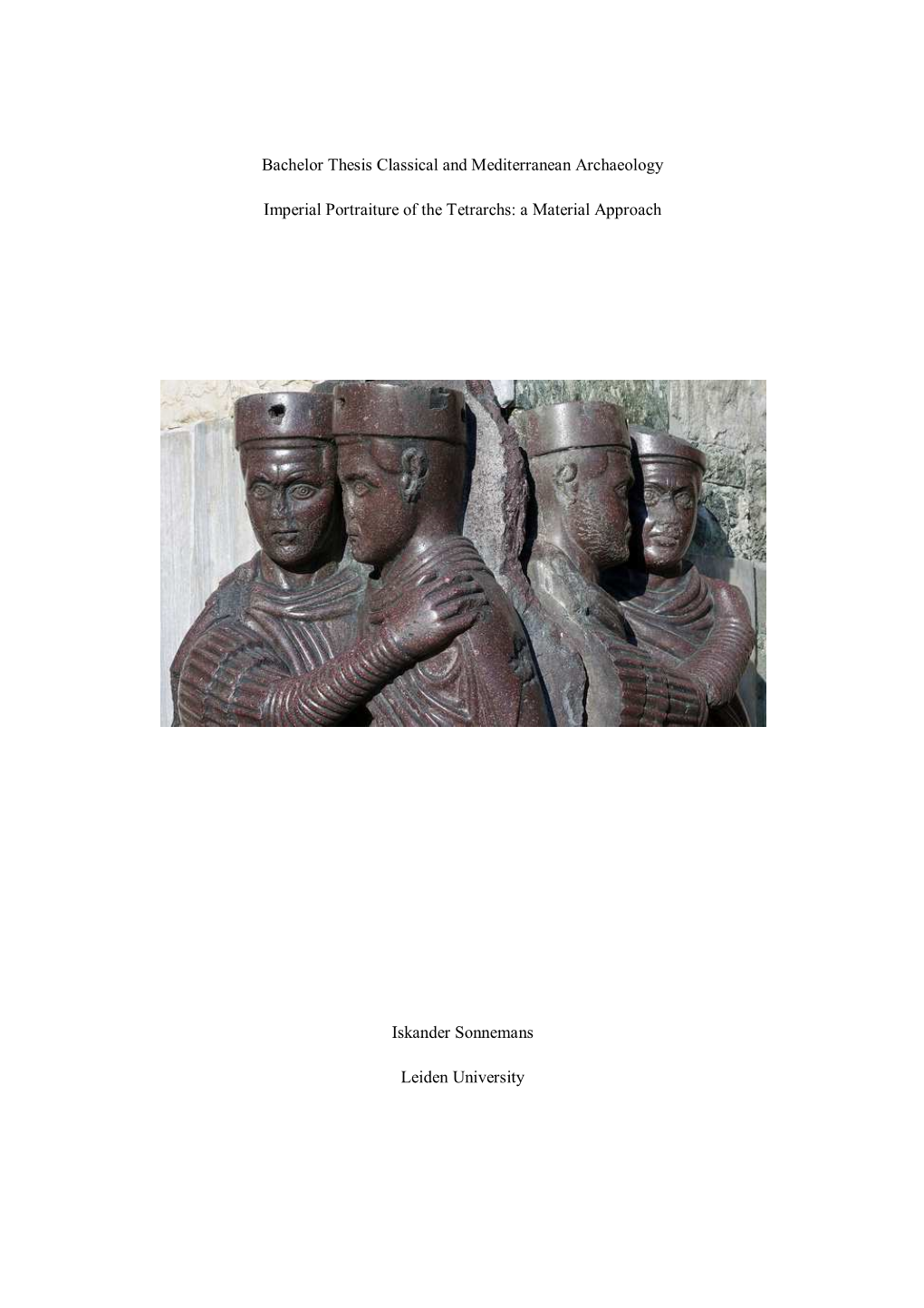 Bachelor Thesis Classical and Mediterranean Archaeology