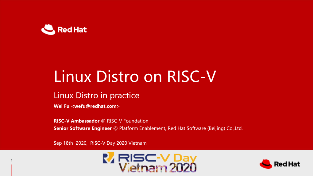 Linux Distro on RISC-V