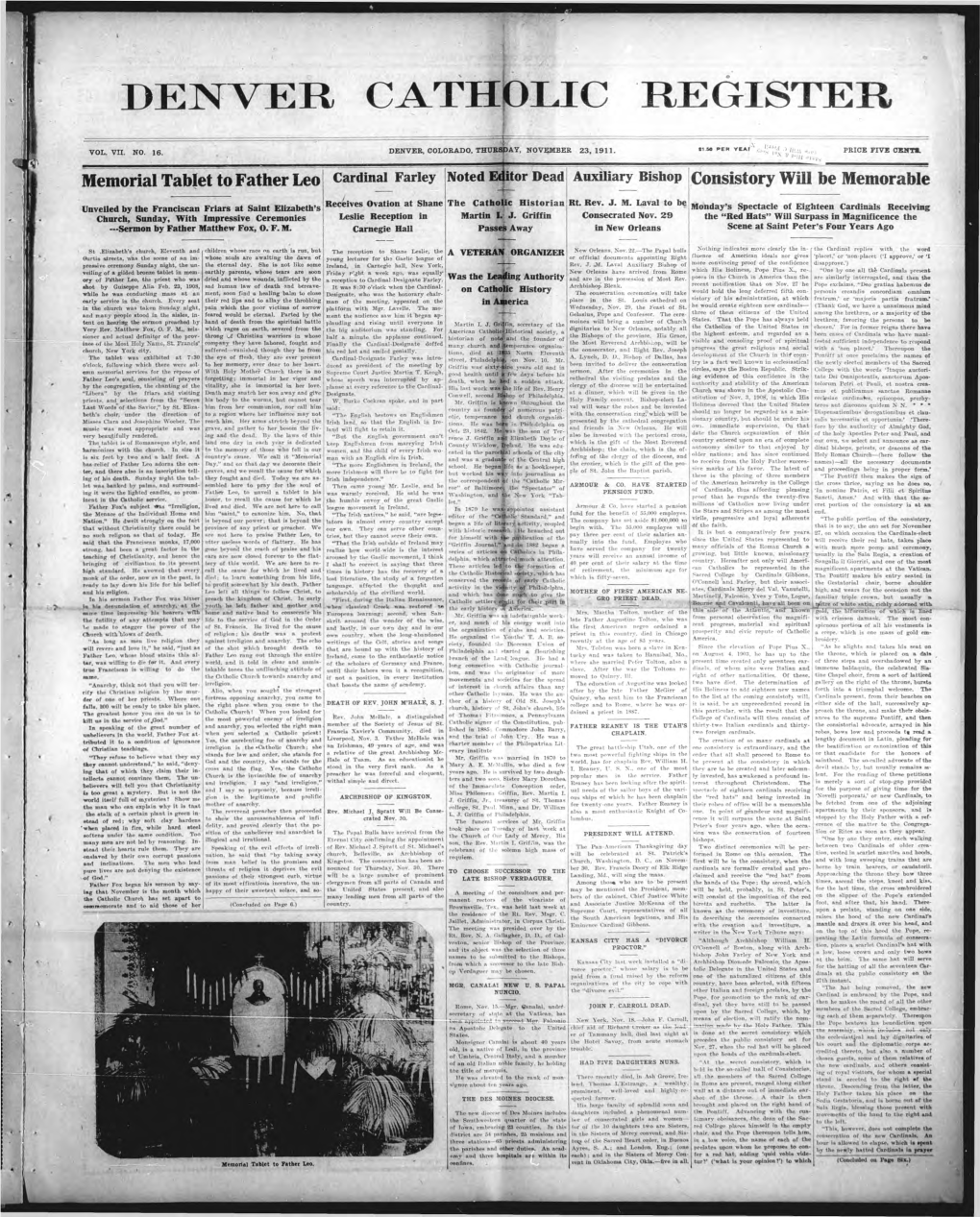 Delsrver CATHOLIC REGISTER