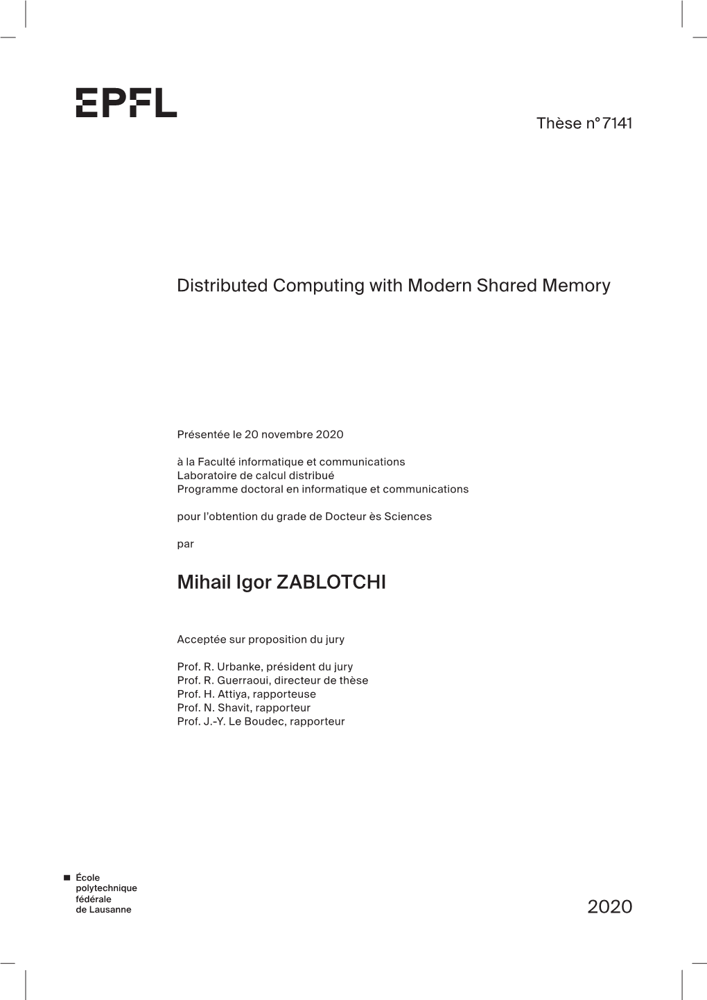 Distributed Computing with Modern Shared Memory