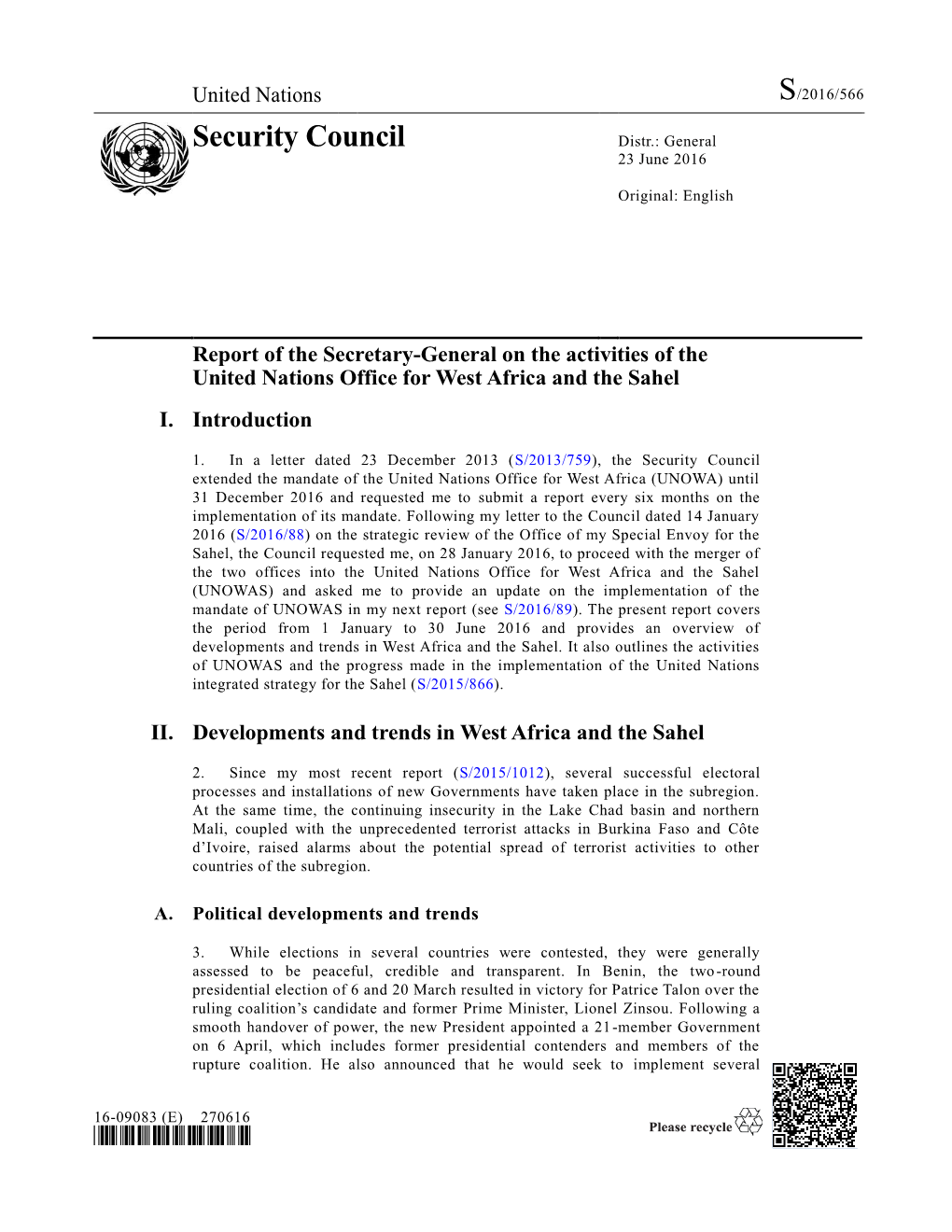 UNOWAS Report