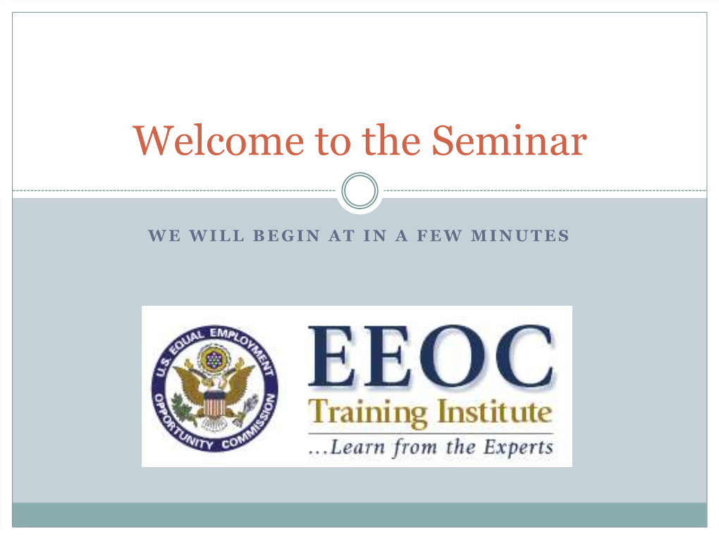 EEOC Information and Bullying