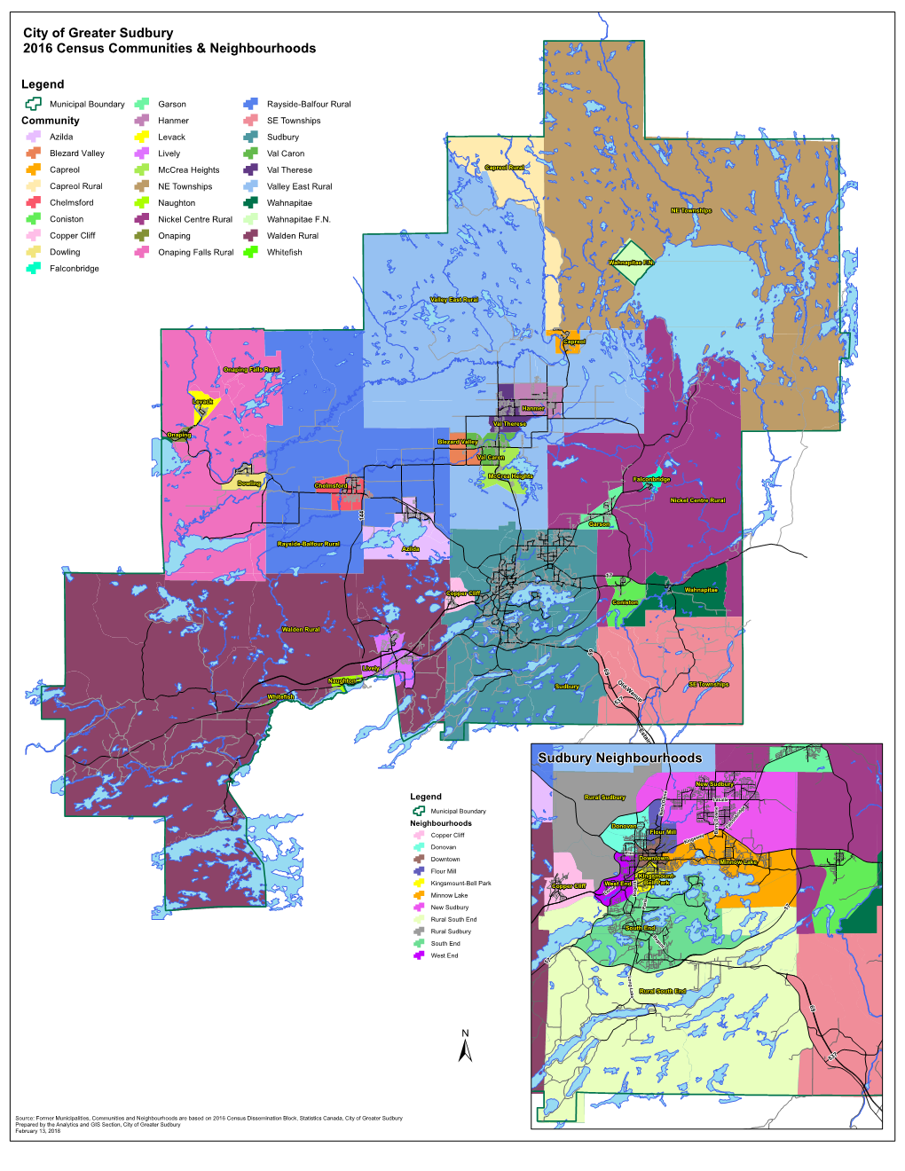 City of Greater Sudbury 2016 Census Communities & Neighbourhoods