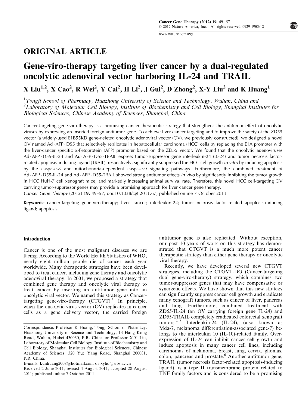 Gene-Viro-Therapy Targeting Liver Cancer by a Dual-Regulated