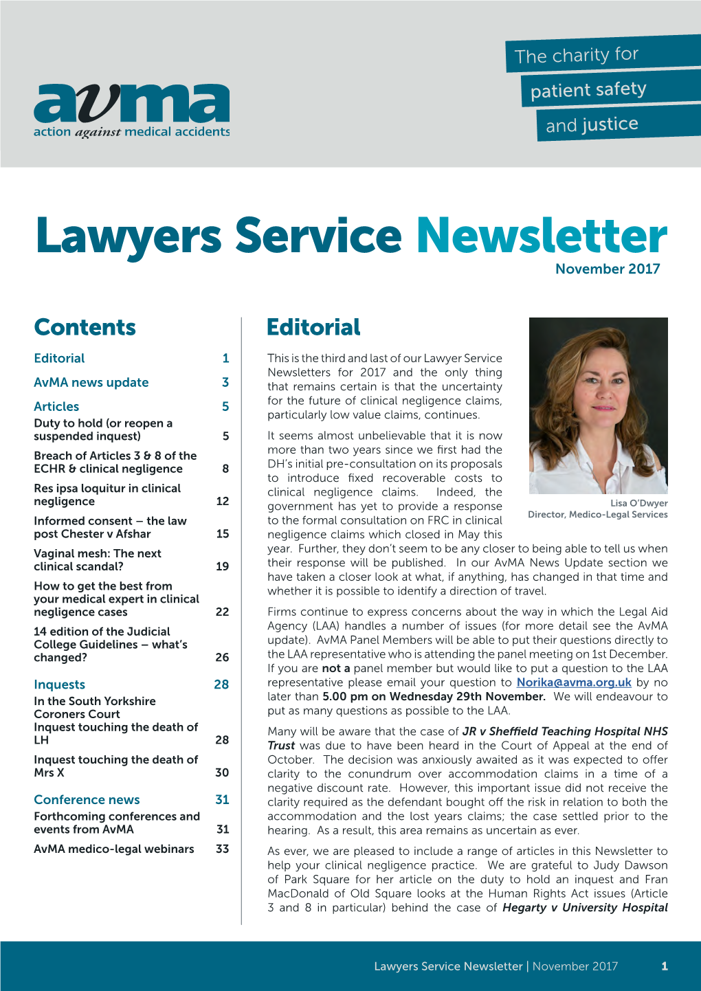 Lawyers Service Newsletter March 2017