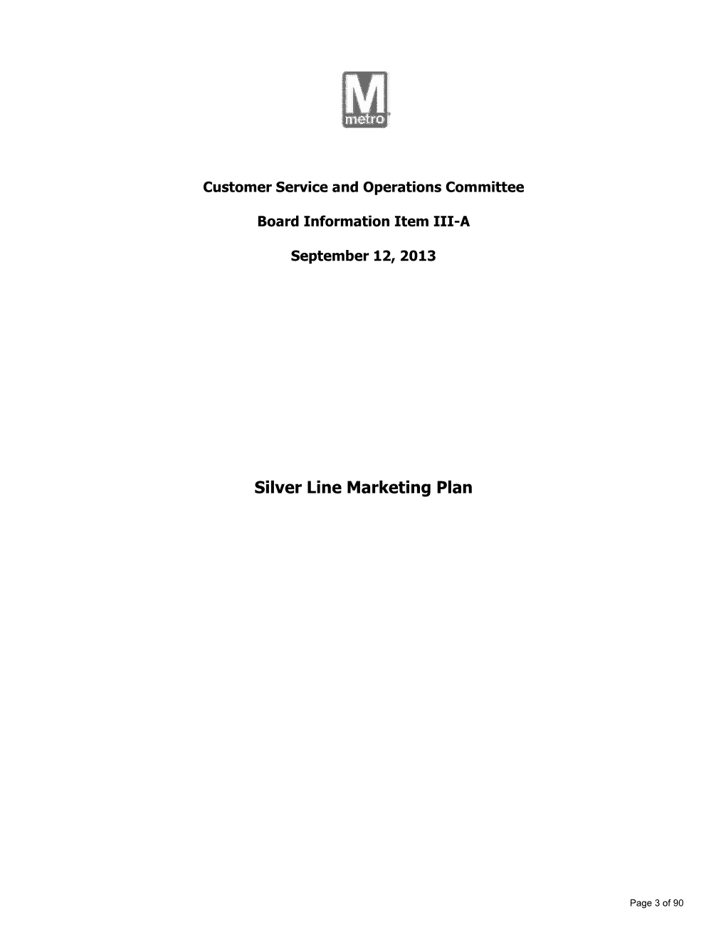 Silver Line Marketing Plan