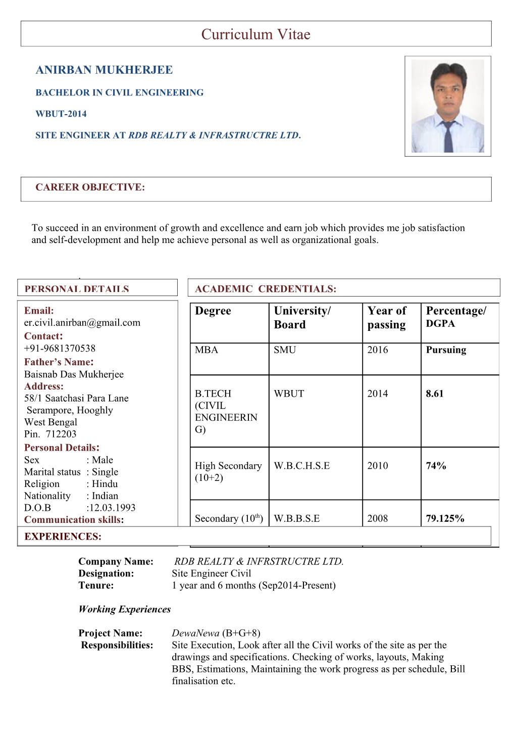 Bachelor in Civil Engineering