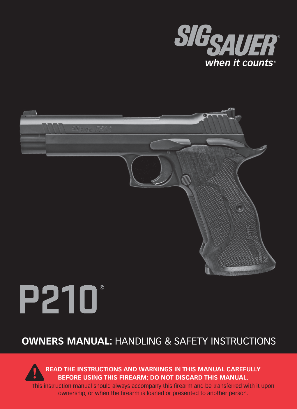 P210 Owner's Manual