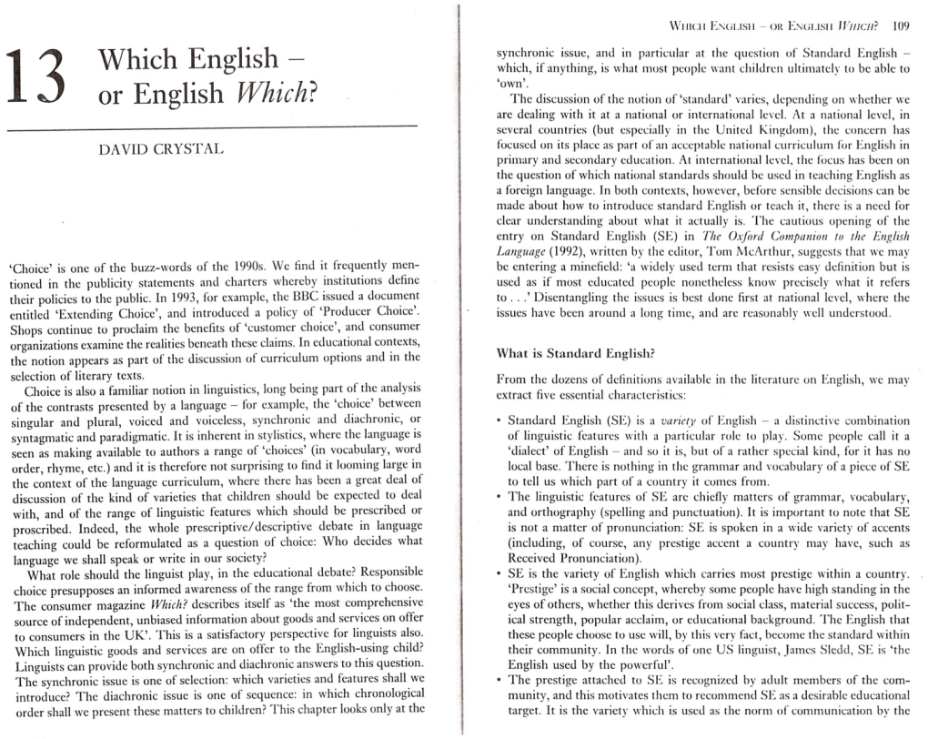 Which English • Which, If Anything, Is What Most Peoplc Want Children Ultimately to Be Able to 'Own'