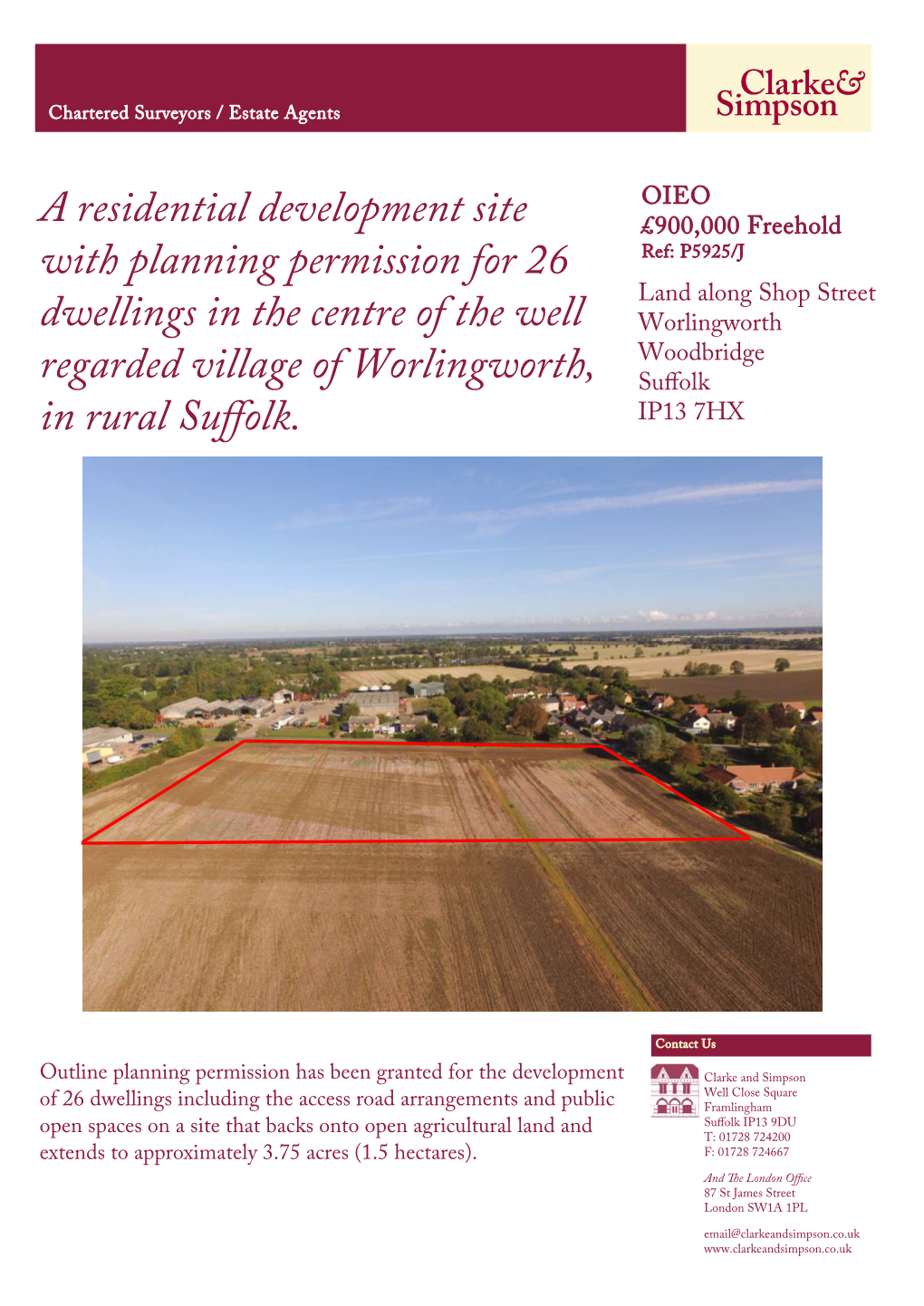 A Residential Development Site with Planning Permission for 26