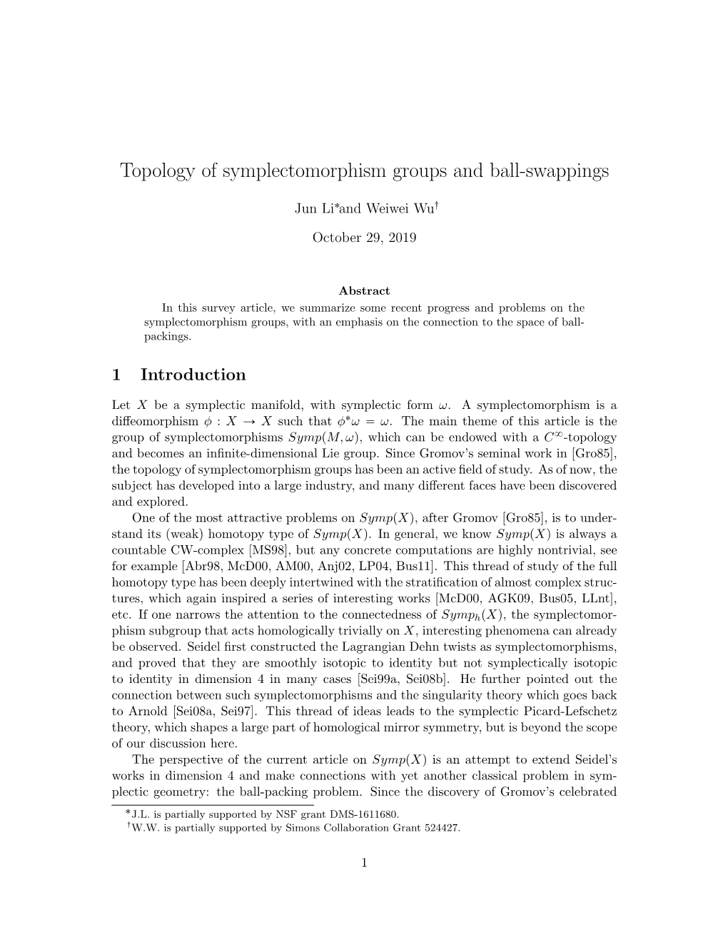 Topology of Symplectomorphism Groups and Ball-Swappings