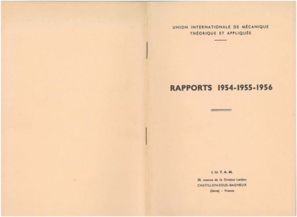 Rapports 1954-1955-1956
