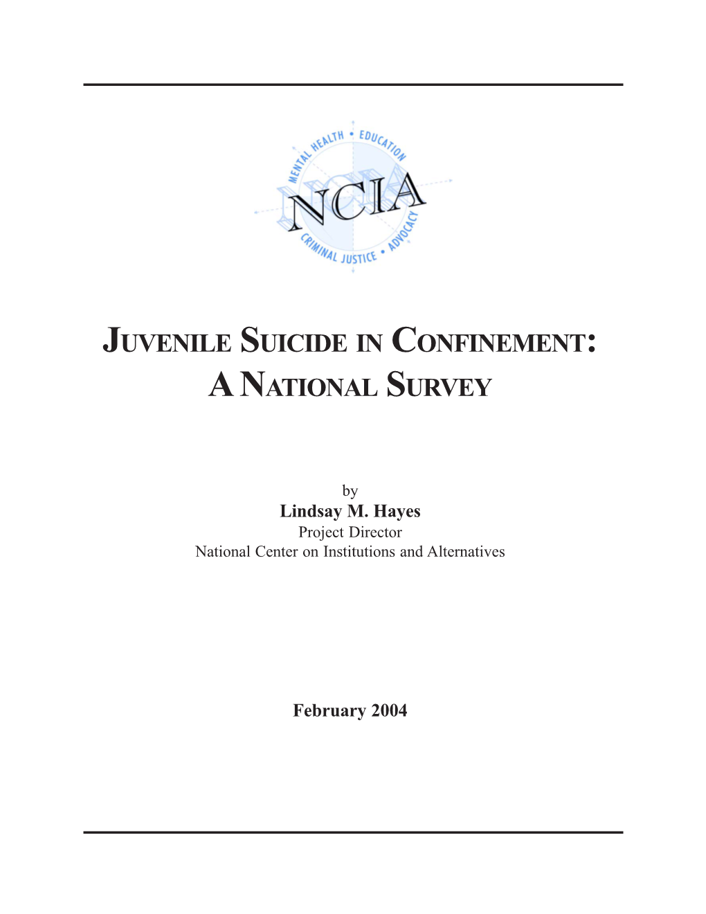 Juvenile Suicide in Confinement: a National Survey