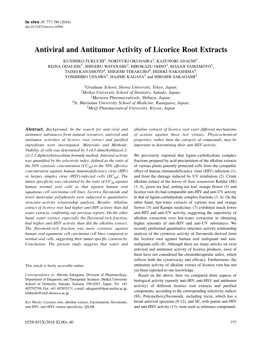 Antiviral and Antitumor Activity of Licorice Root Extracts