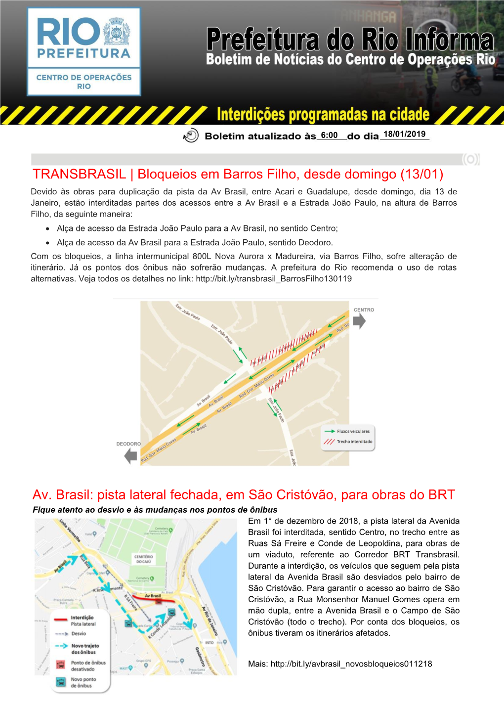 TRANSBRASIL | Bloqueios Em Barros Filho