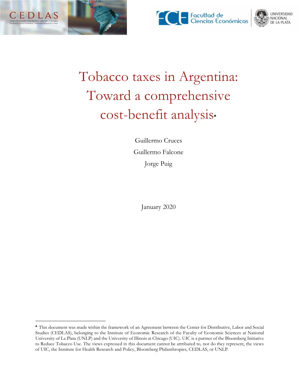 Tobacco Taxes in Argentina: Toward a Comprehensive
