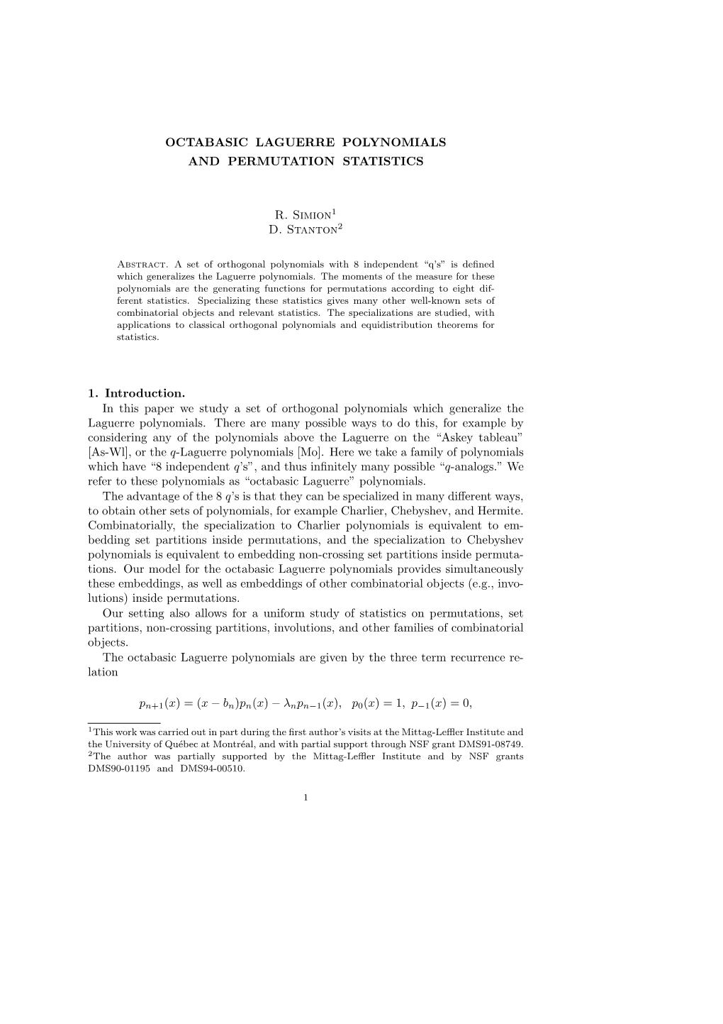 Octabasic Laguerre Polynomials and Permutation Statistics