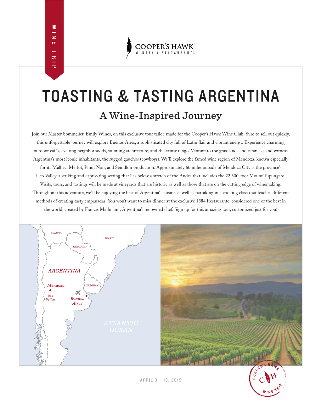 Toasting & Tasting Argentina