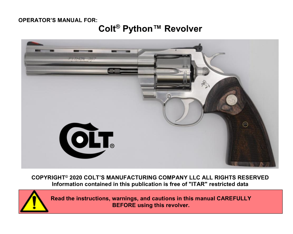Colt® Python™ Revolver