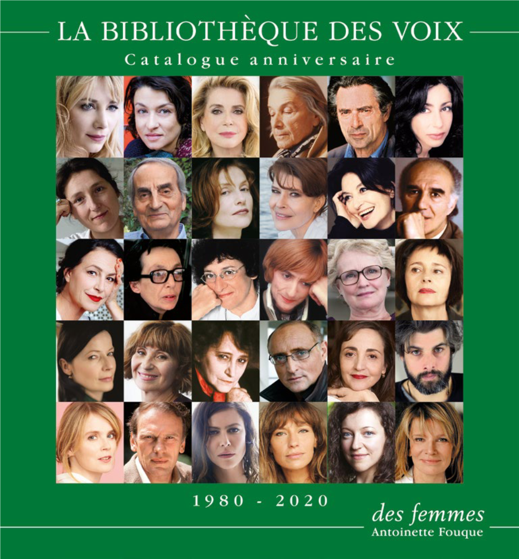 Catalogue La Bibliothèque Des Voix