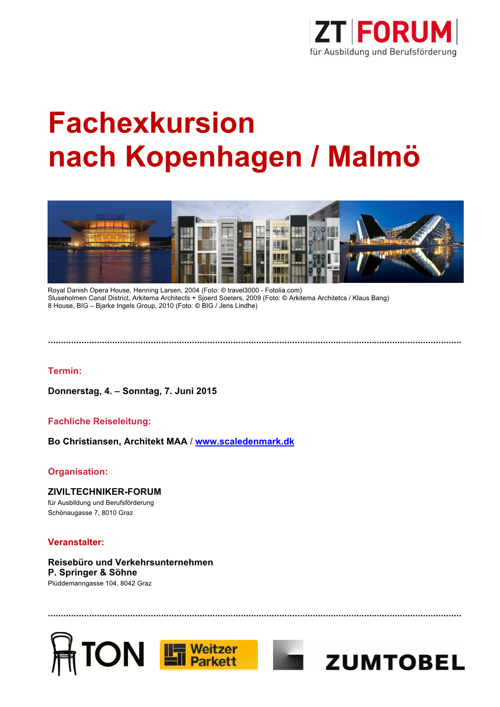 Fachexkursion Nach Kopenhagen / Malmö