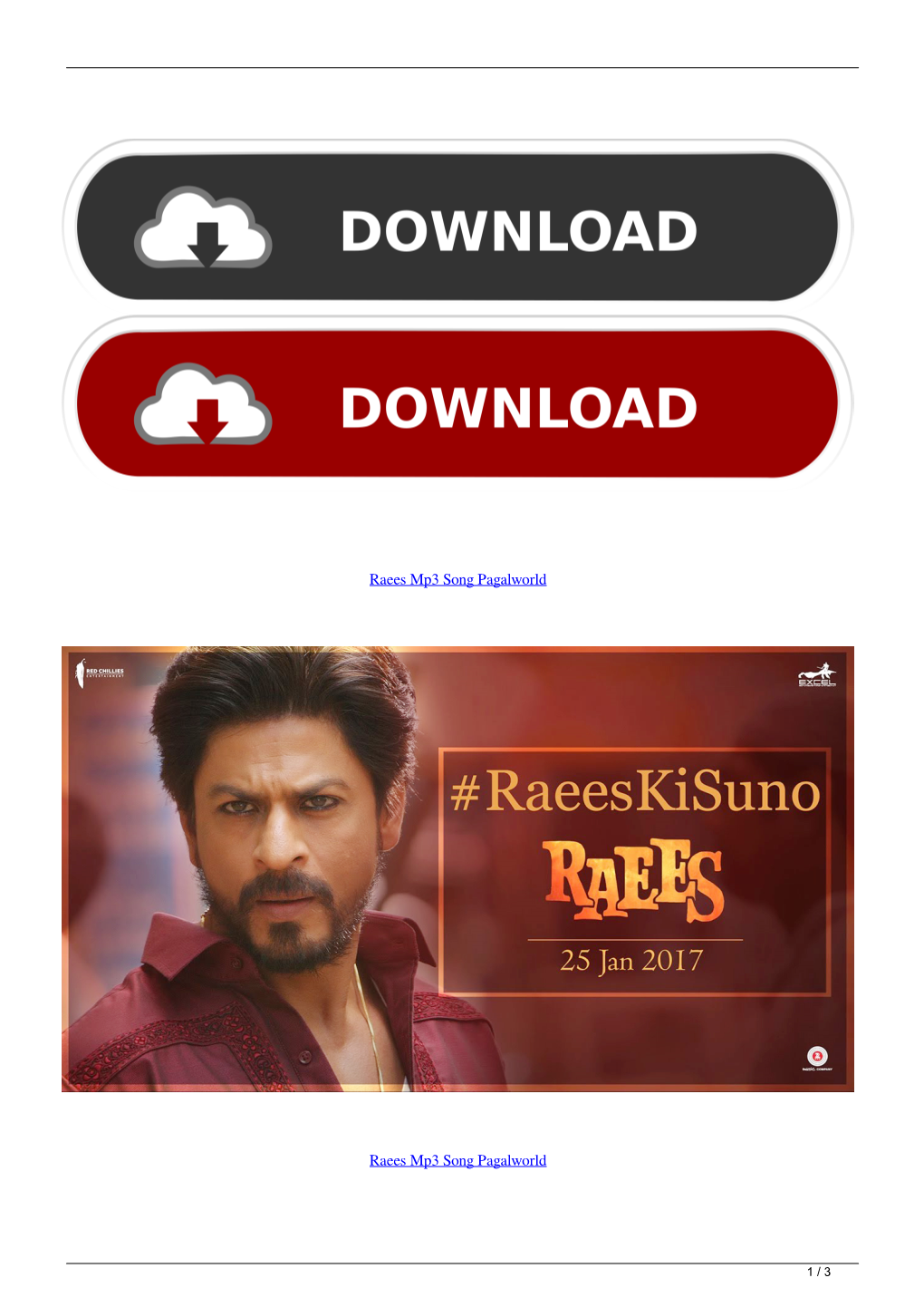 Raees Mp3 Song Pagalworld