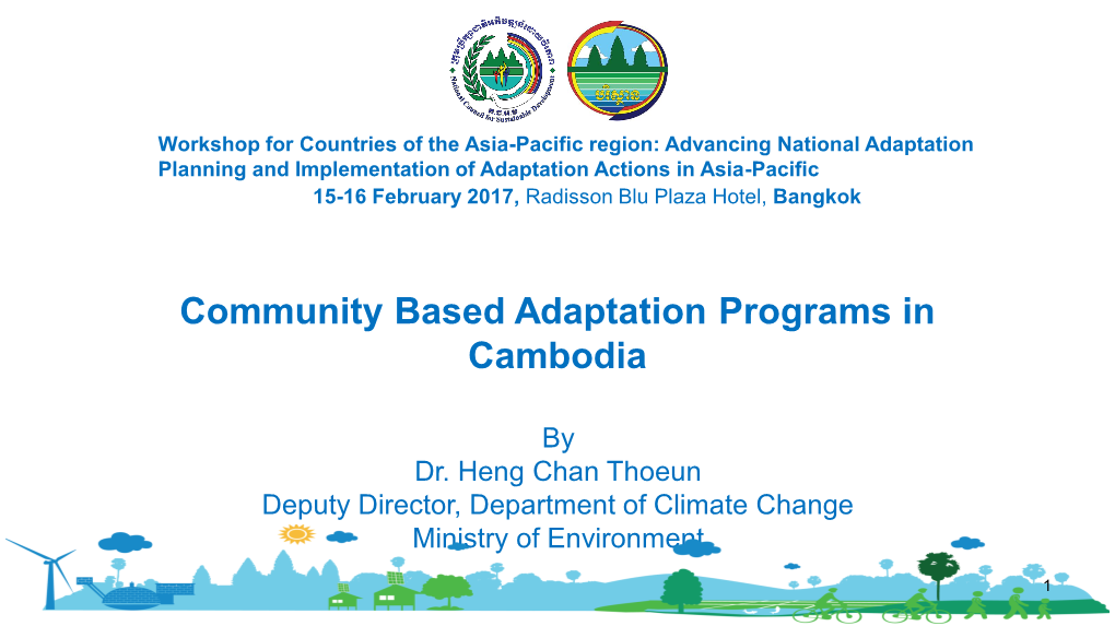 Community Based Adaptation Programs in Cambodia
